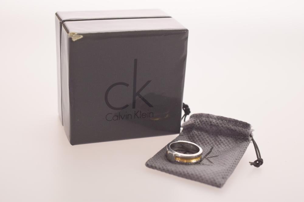NAG【中古美品】 Calvin Klein カルバンクライン シルバー ゴールド CKロゴ リング 指輪 〈186-221229-n289-NAG〉の画像7