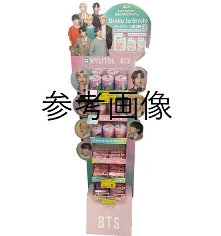 シルバー/レッド ロッテ キシリトールガム『BTS』什器 陳列棚 POP