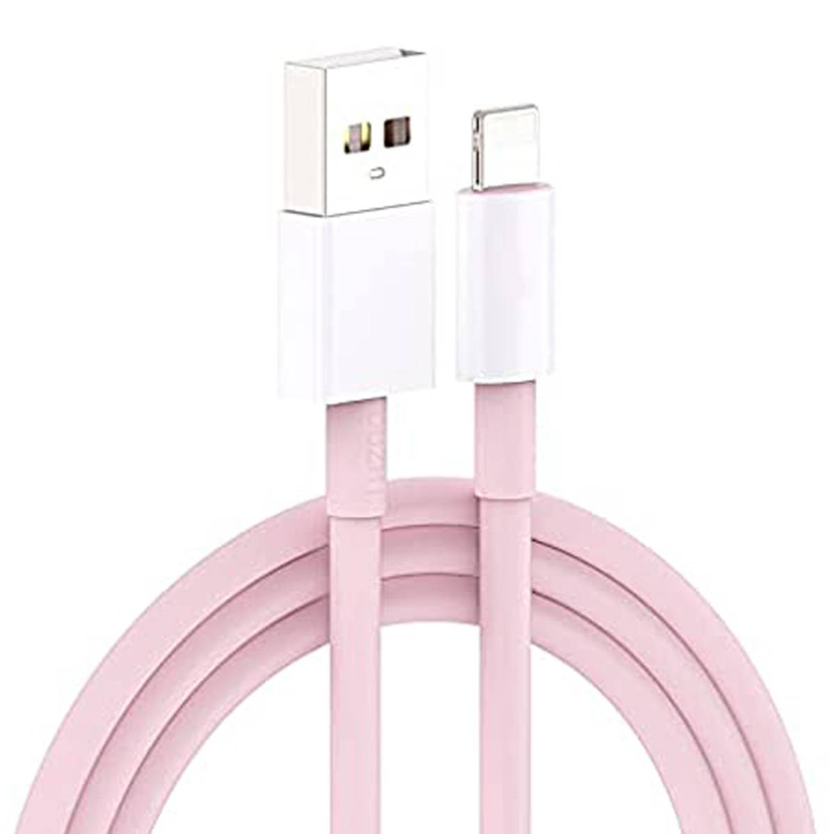 DUZHI iPhone 充電ケーブル 3本セット 留め具付き ライトニング　ピンク　1.2ｍ　耐久　高速　断線しにくい　パステルカラー かわいい_画像2