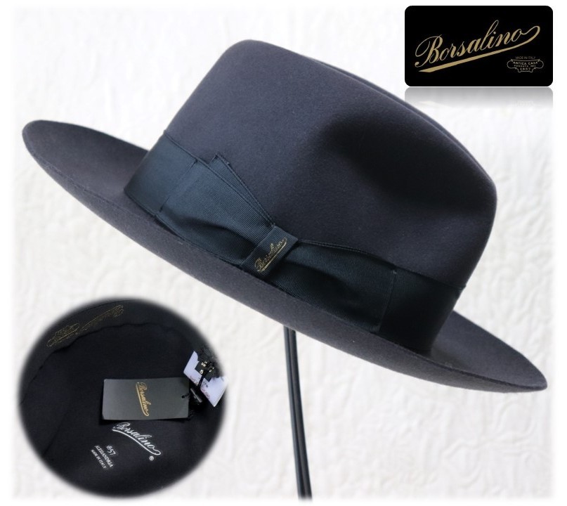 新品タグ付き【Borsalino ボルサリーノ 】厳選ラビット フェルトハット