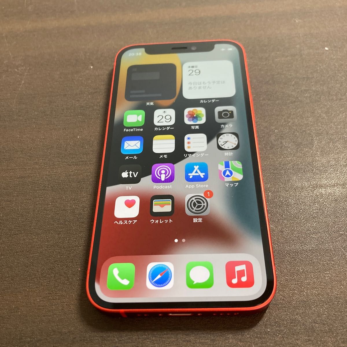 01381 iPhone12 mini 64GB RED SIMフリー 中古品 比較的美品 スマホ