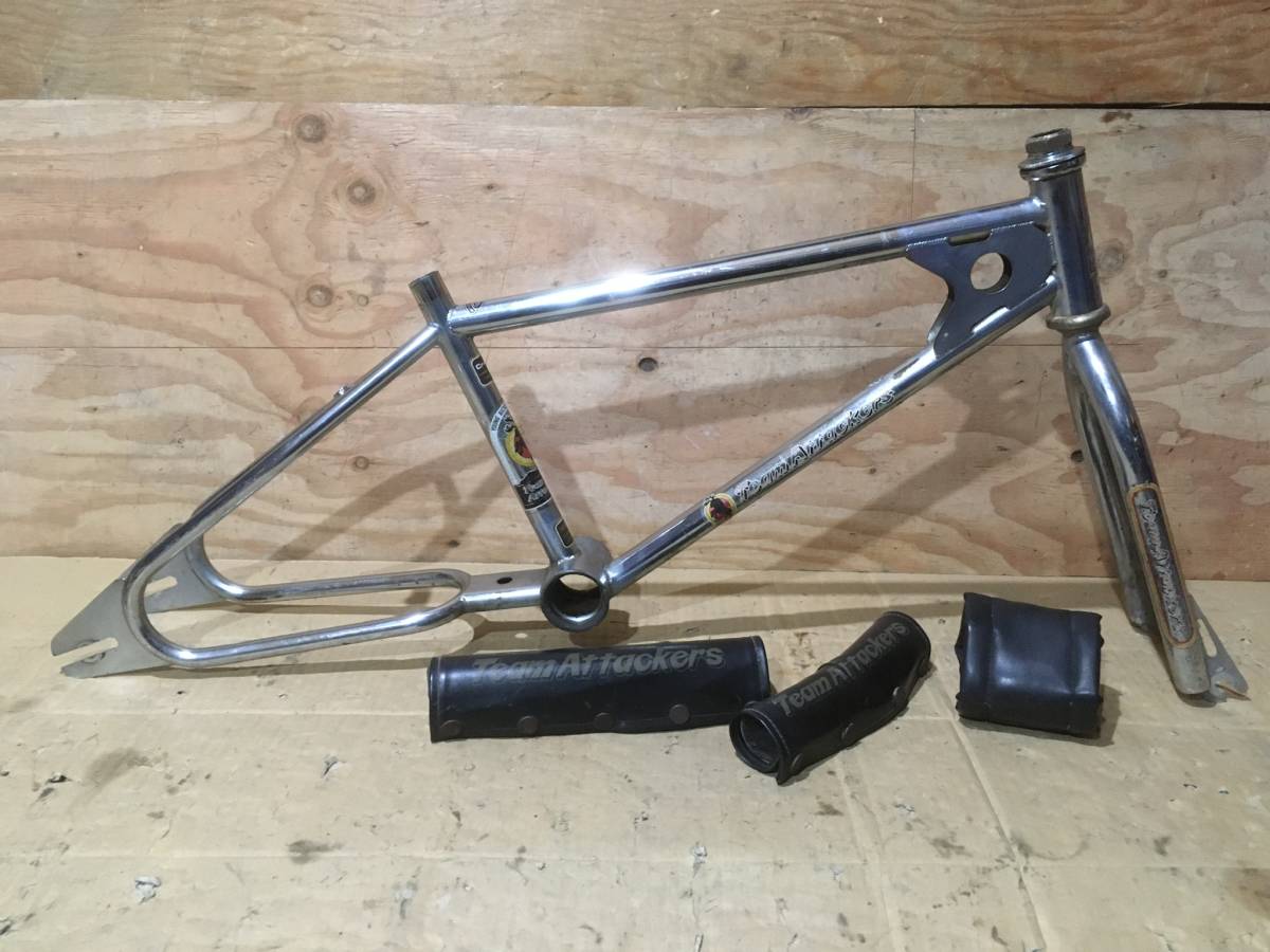 堺 Team Attackers クロモリ メッキ 20インチ BMX フレーム ループ