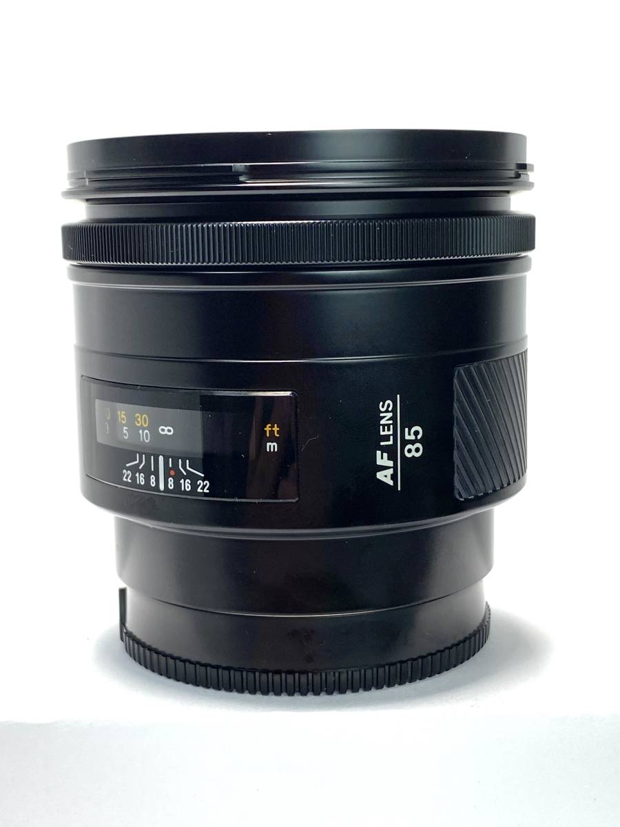 【コレクター防湿庫保管】MINOLTA ミノルタ AF 85mm F1.4 (22) 単焦点 中望遠 フード　レンズキャップ付き_画像7