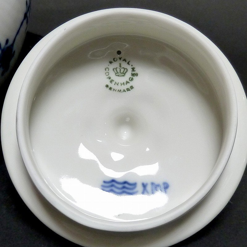L78【ROYAL COPENHAGEN】 ロイヤルコペンハーゲン ブルーフルテッド ハーフレス ティーポット 1000ml_画像3