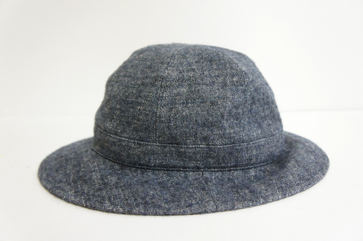 新品 niuhans ニュアンス Linen Wool Hat リネン ウール バケット ハット 帽子 HAT04 紺 ネイビー サイズFREE 1129M_画像2