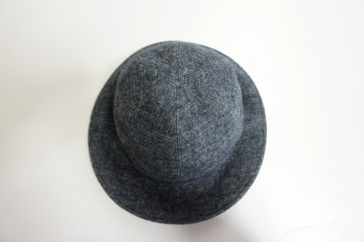 新品 niuhans ニュアンス Linen Wool Hat リネン ウール バケット ハット 帽子 HAT04 紺 ネイビー サイズFREE 1129M_画像3