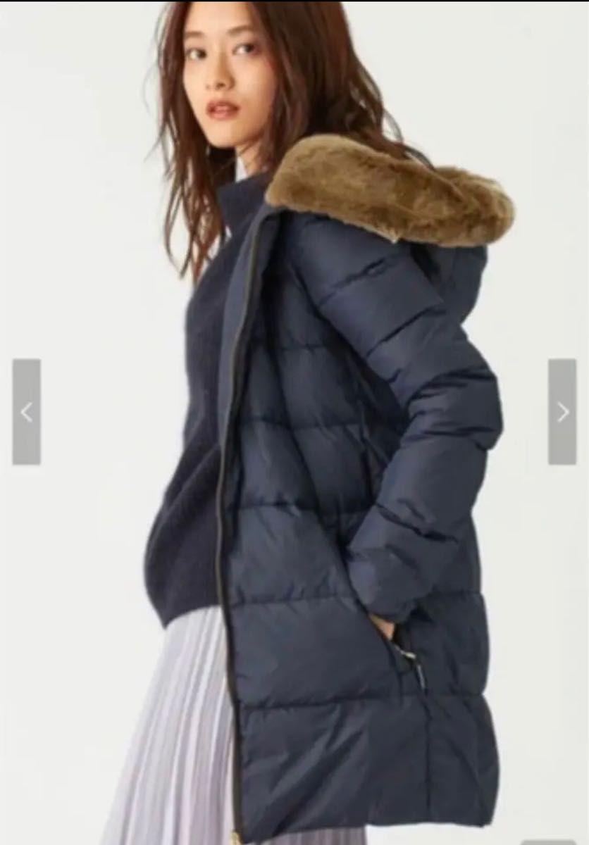 DUVETICA CARYSDUE 40 ネイビー ファー ラビット ダウン ダウンコート