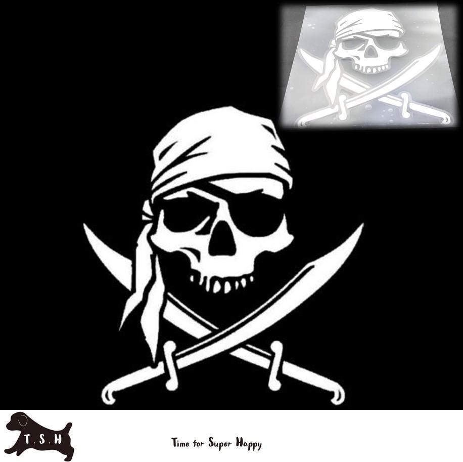  автомобильный стикер переводная картинка X Skull море .( белый ) машина мотоцикл 