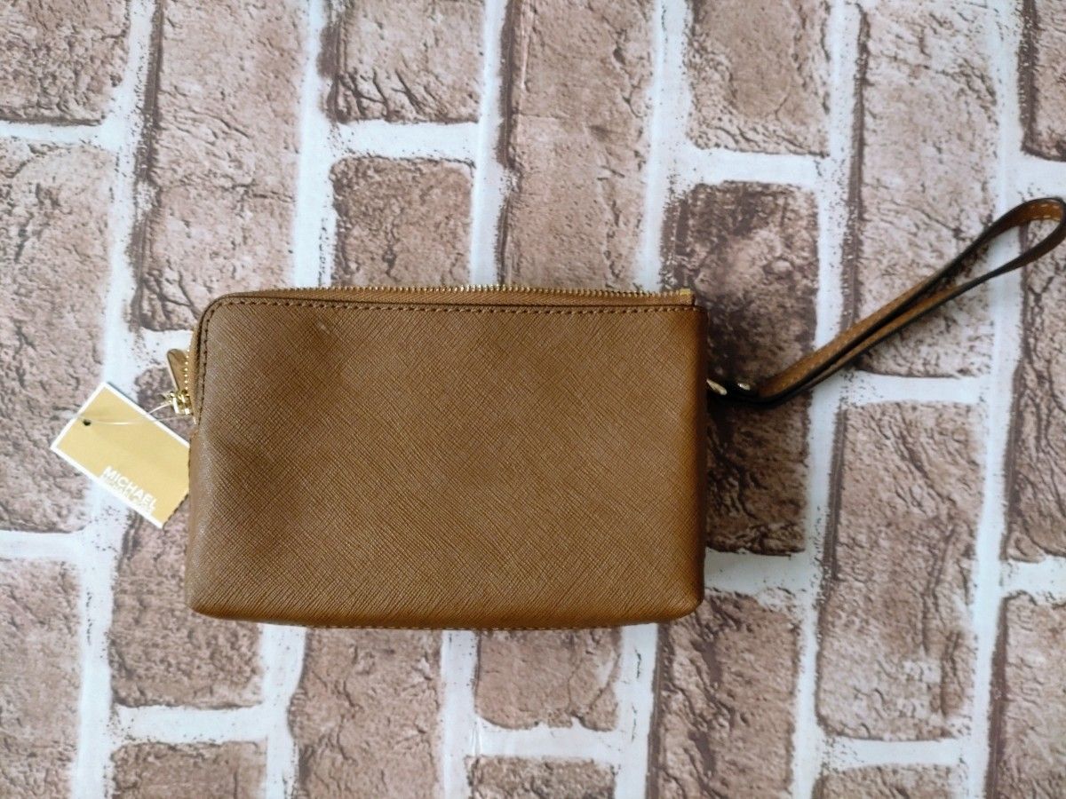 マイケルコース MICHAEL KORS ポーチ バック 未使用 イエロー チェック