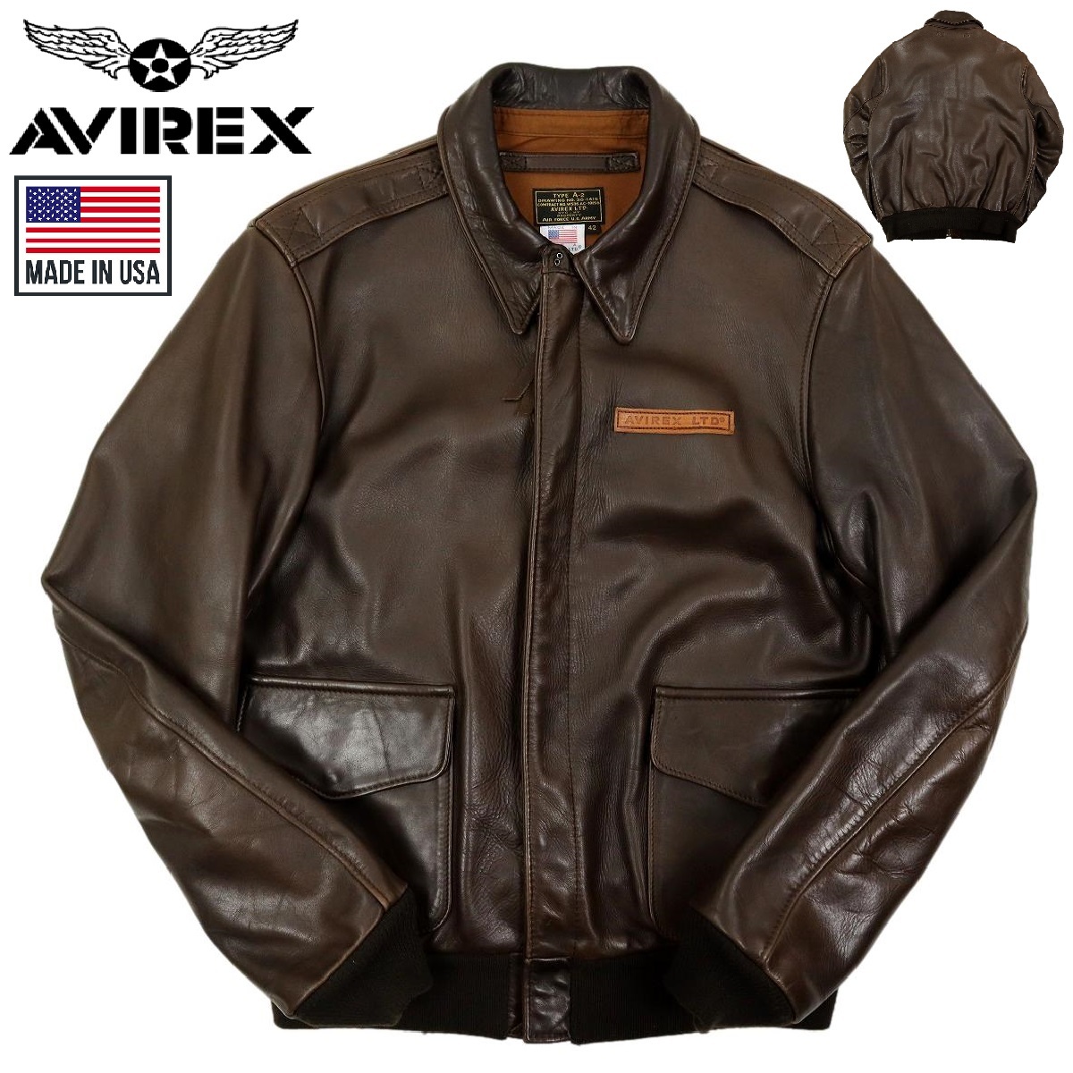 超熱 AVIREXフライトジャケット made MADE in B-3フライトジャケット