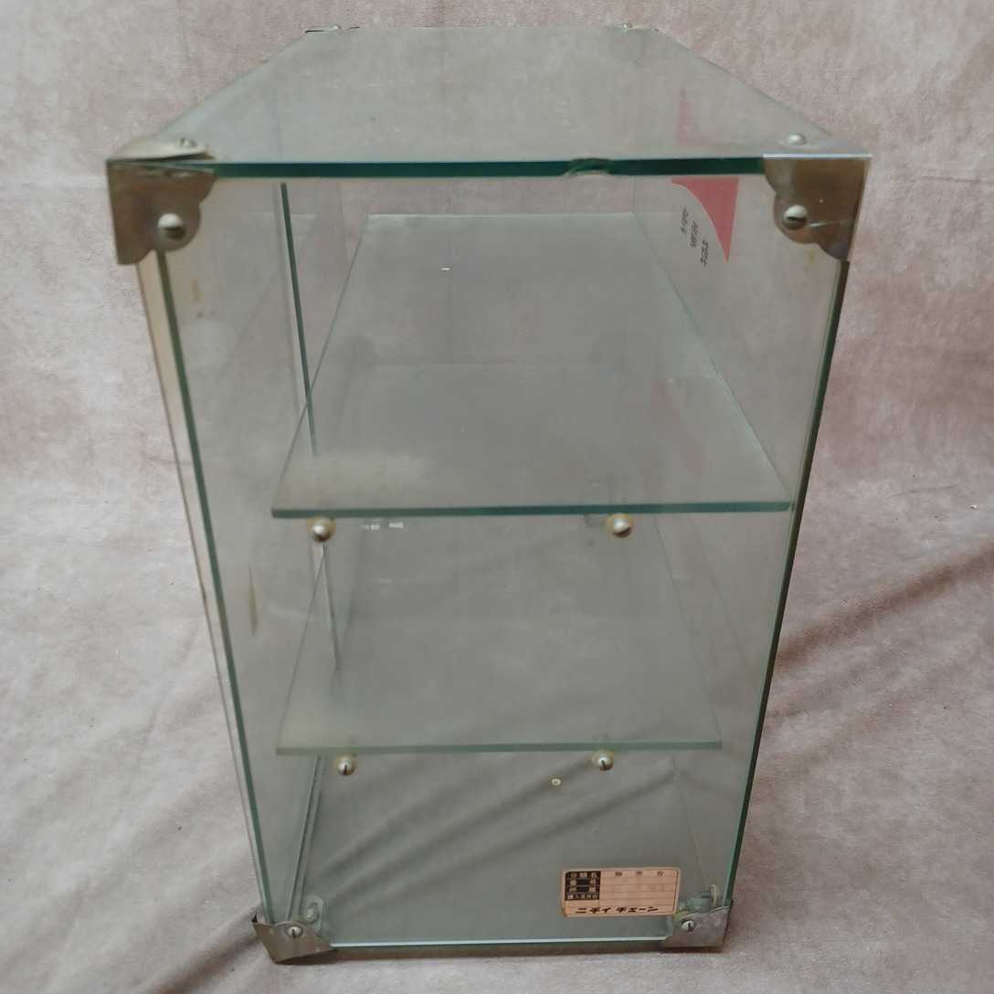  стеклянный кейс орнамент полки mak cell витрина батарея старый инструмент дисплей античный Vintage примерно Showa Retro высота примерно 37.5cm× ширина 41.5cm