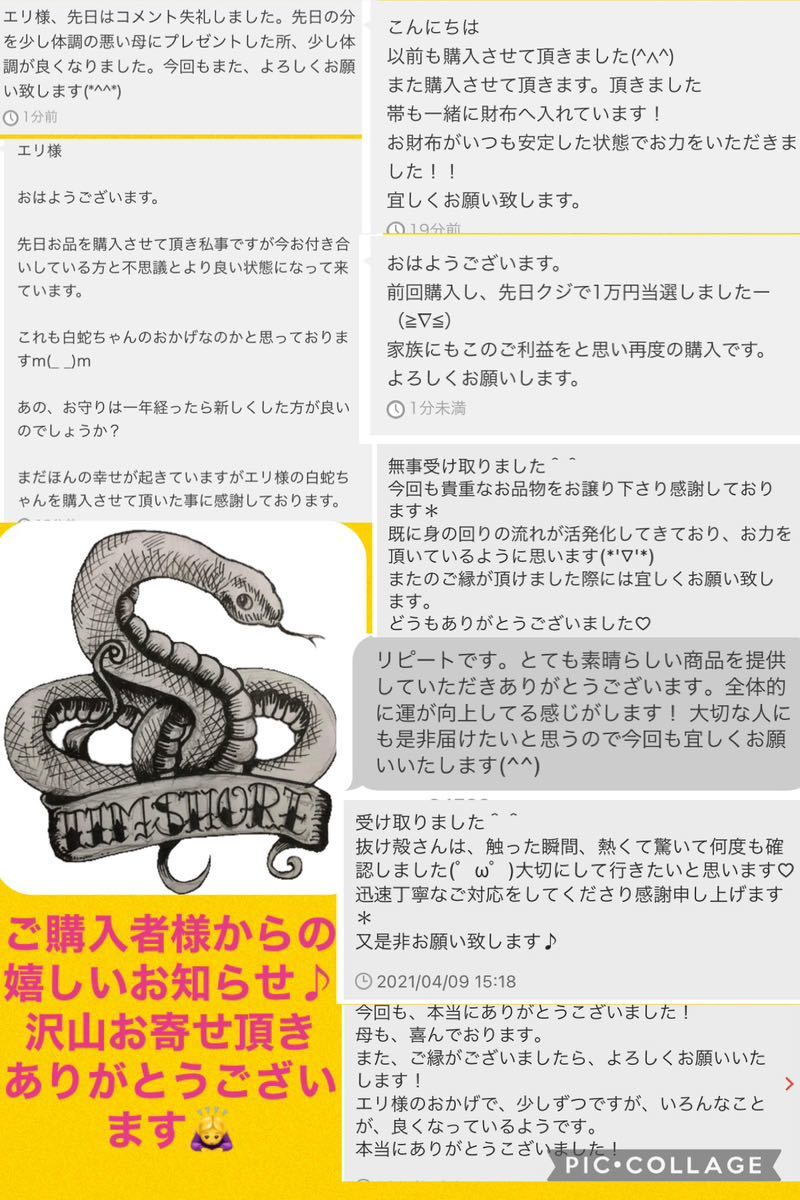 サムハラ✨蛇の抜け殻✨フラワーオブライフ✨白蛇のお守り縦BG - 長財布