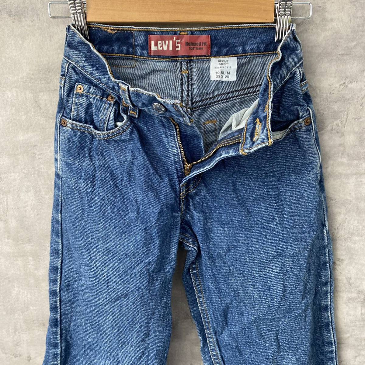 Levi's550 リラックス デニムジーンズパンツ キッズ 23×25 実寸22in 40450-0289 USA 海外輸入 古着 L221118-N658_画像8