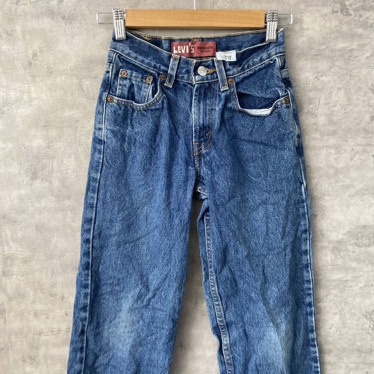 Levi's550 リラックス デニムジーンズパンツ キッズ 23×25 実寸22in 40450-0289 USA 海外輸入 古着 L221118-N658_画像3