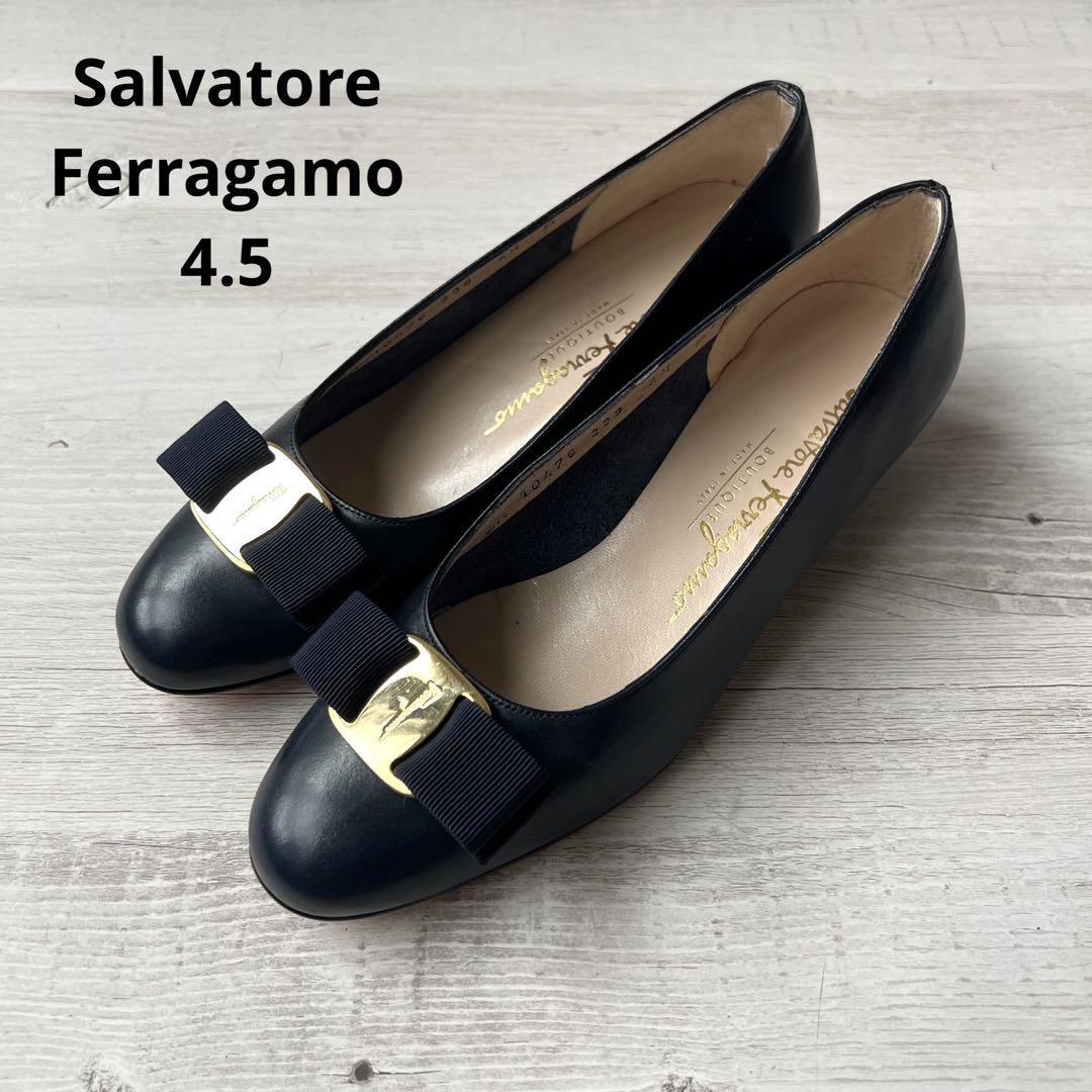 Salvatore Ferragamo パンプス ネイビー-