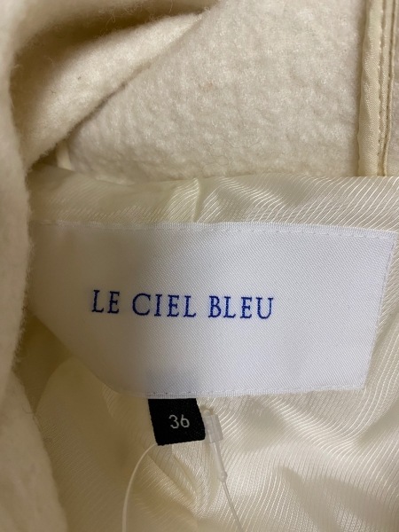 ルシェルブルー LE CIEL BLEU サイズ36 S 白 レディース 冬物 コート_画像3