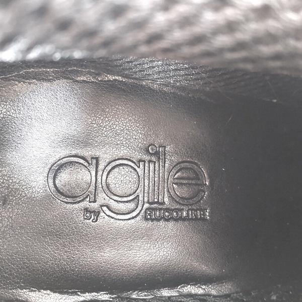 ルコライン RUCO LINE シューズ 38 - スエード×エナメル（レザー） ダークネイビー×黒 レディース ウェッジソール/agileコラボ 靴の画像5