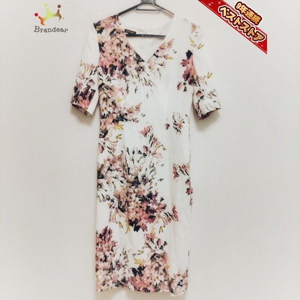 【通販 人気】 エスカーダ ESCADA サイズ34 S - 白×マルチ レディース Vネック/半袖/ロング/花柄 美品 ワンピース エスカーダ 【通販 人気】 エスカーダ ESCADA サイズ34 S - 白×マルチ レディース Vネック/半袖/ロング/花柄 美品 ワンピース エスカーダ
