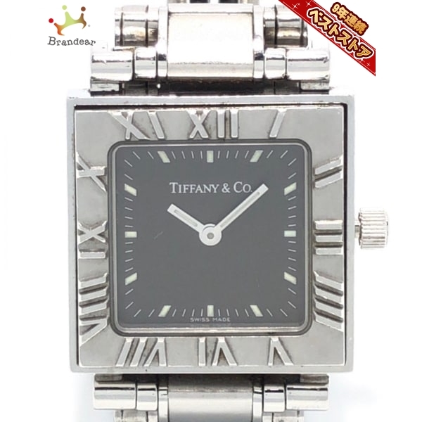 TIFFANY&Co.(ティファニー) 腕時計 アトラススクエア レディース 黒_画像1