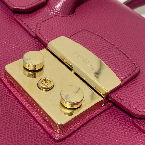 フルラ FURLA ハンドバッグ メトロポリスサッチェル レザー ピンク バッグ_画像9