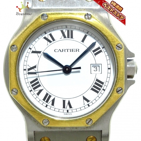 Cartier サントスオクタゴン 18K YGコンビ ボーイズ 時計 腕時計