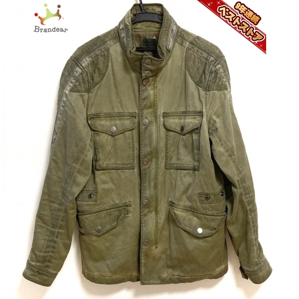 割引クーポン サイズL DIESEL ディーゼル - コート 長袖/エイジング(汚れ)加工/秋/冬 メンズ カーキ コート 割引クーポン サイズL DIESEL ディーゼル - コート 長袖/エイジング(汚れ)加工/秋/冬 メンズ カーキ コート