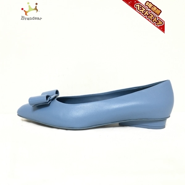 サルバトーレフェラガモ SalvatoreFerragamo パンプス 5 1/2D - レザー ライトブルー レディース ヴァラ 靴_画像1