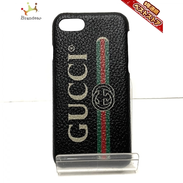 グッチ GUCCI 携帯電話ケース 549078 - レザー 黒 iPoneケース 財布_画像1