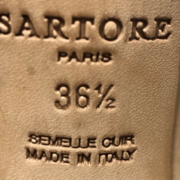 サルトル SARTORE ショートブーツ 36 1/2 - ヌバック ベージュ レディース パンチング/アウトソール張替済 靴 6