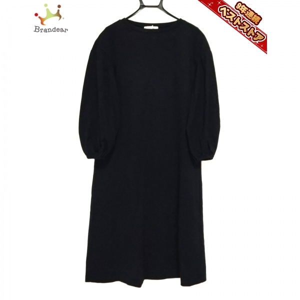 【送料込】 レリアン Leilian ワンピース クルーネック/長袖/ロング レディース 黒 - S サイズ7 ワンピース 【送料込】 レリアン Leilian ワンピース クルーネック/長袖/ロング レディース 黒 - S サイズ7 ワンピース
