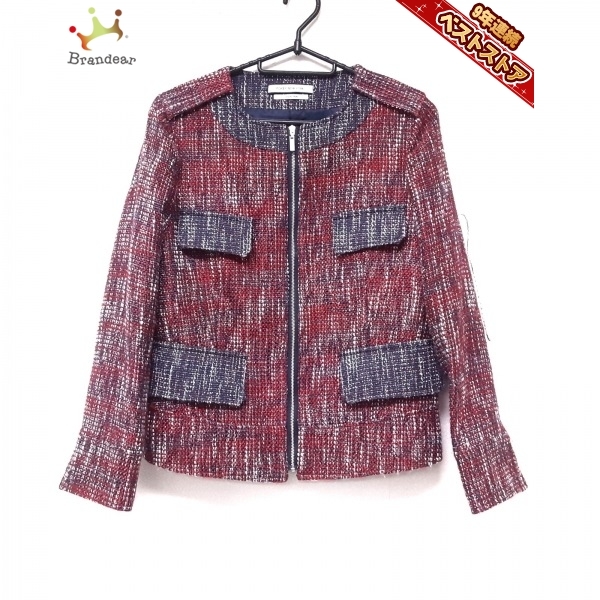 入荷中 NEW FOXEY フォクシーニューヨーク YORK ジャケット 長袖/春/秋 レディース ダークネイビー×レッド×白 - M サイズ38 ブルゾン その他 入荷中 NEW FOXEY フォクシーニューヨーク YORK ジャケット 長袖/春/秋 レディース ダークネイビー×レッド×白 - M サイズ38 ブルゾン その他