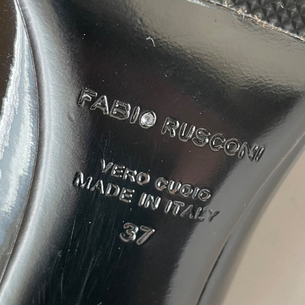 ファビオルスコーニ FABIO RUSCONI パンプス 37 - エナメル（レザー） 黒 レディース タッセル/アウトソール張替済 靴の画像6