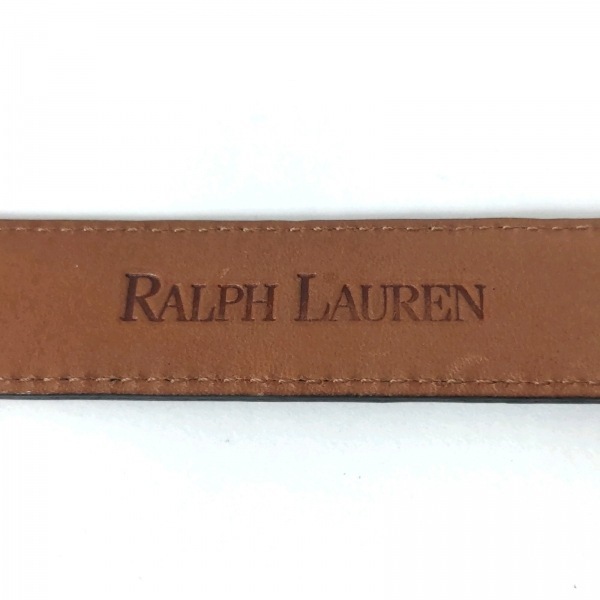 ラルフローレン RalphLauren S - エナメル（レザー）×金属素材 黒×シルバー 型押し加工/馬 ベルト_画像4