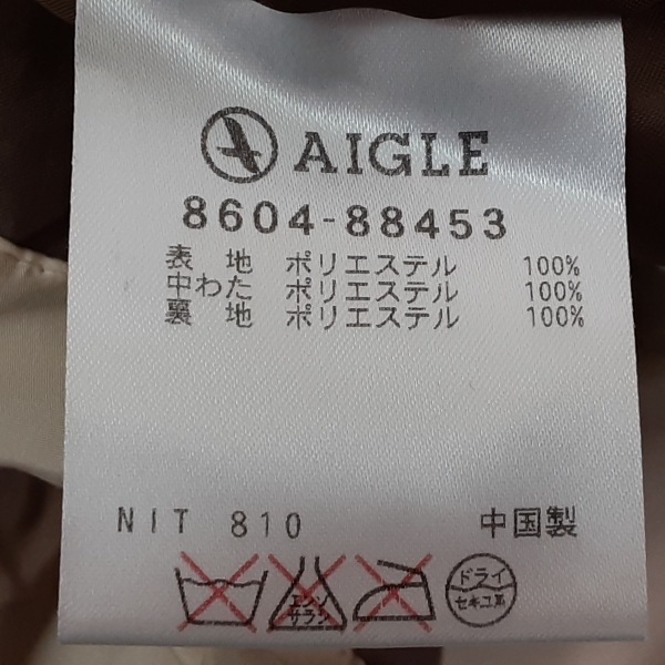 エーグル AIGLE ダウンジャケット サイズM - ベージュ レディース 長袖/秋/冬 ジャケット_画像4