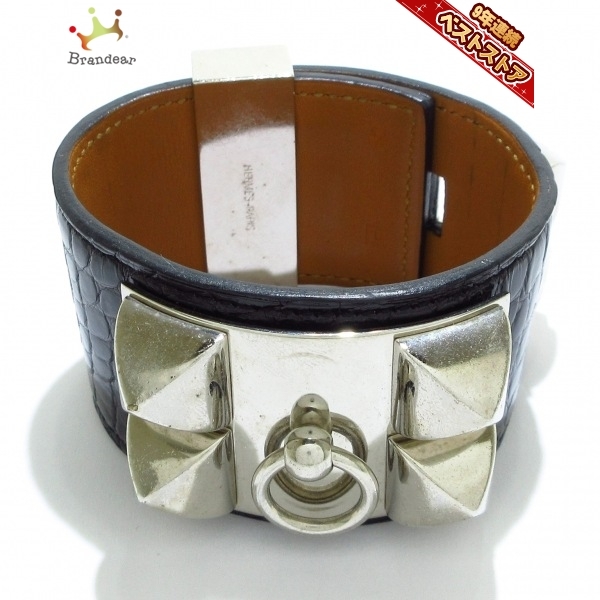 エルメス HERMES ブレスレット メドール,コリエドシアン アリゲーター