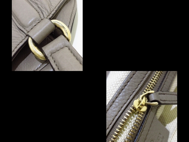 グッチ GUCCI トートバッグ 282309 ソーホー レザー グレーベージュ レディース バッグ_画像9