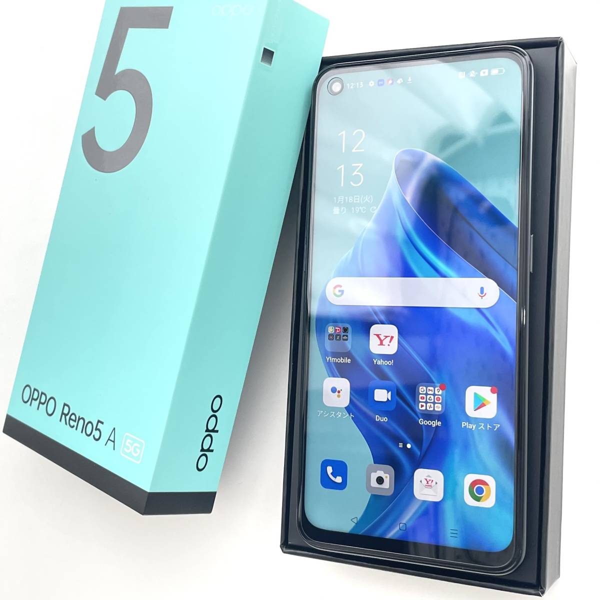 美品】OPPO Reno5 A シルバーブラック SIMフリー128GB-