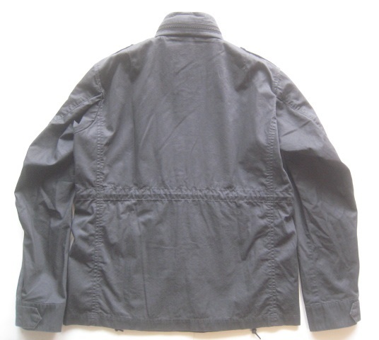 美品!!ユナイテッドアローズ UNITED ARROWS*M-65型 立ち襟コットンZIPジャケット M 黒 ブラック_画像6