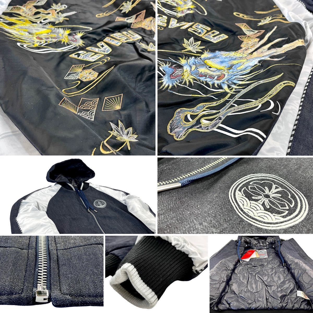 新品 エヴィス ヘリテージ EVISU HERITAGE デニム切り替え ドラゴン 龍
