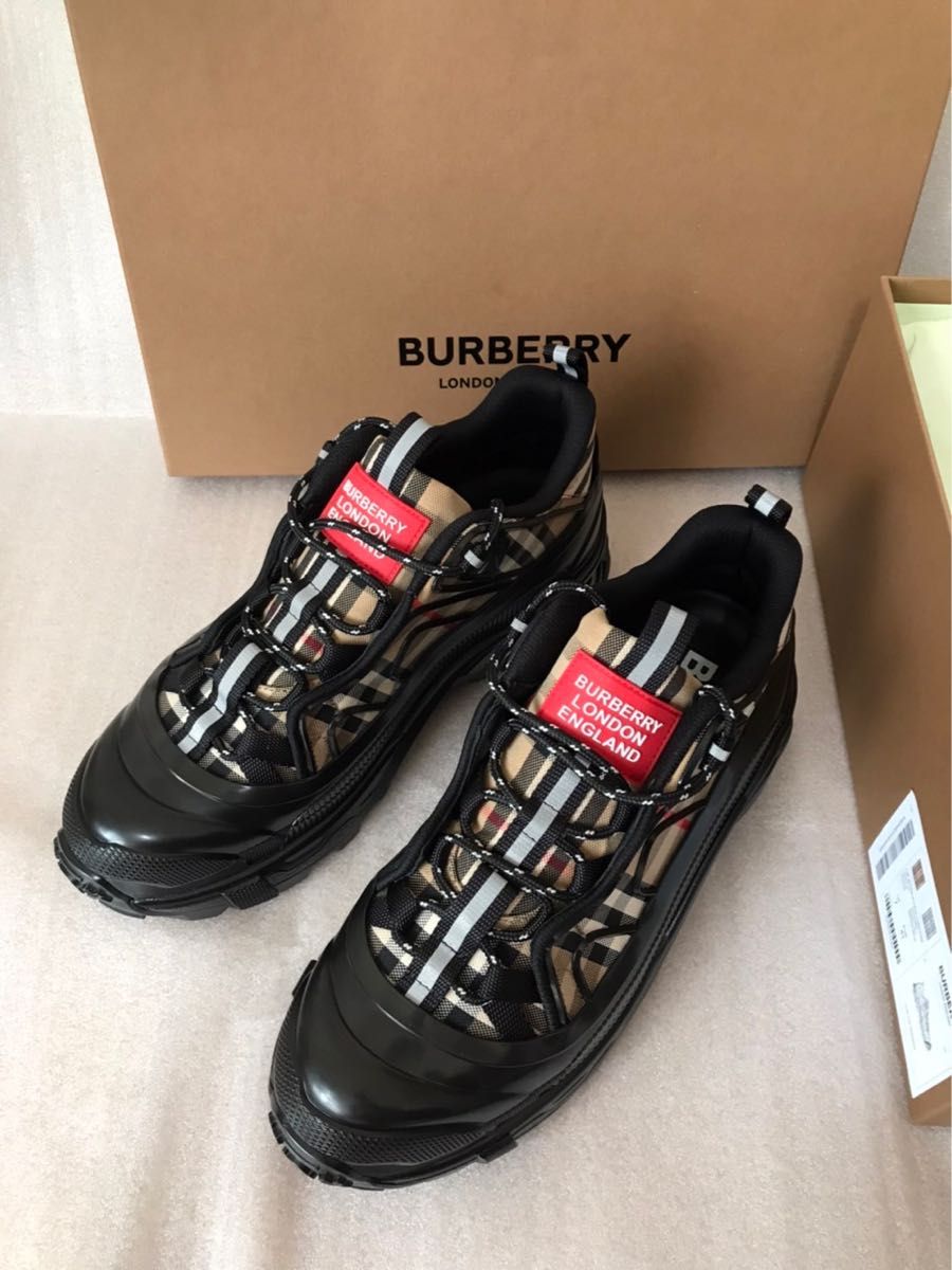 BURBERRY ヴィンテージチェック コットン アーサースニーカー