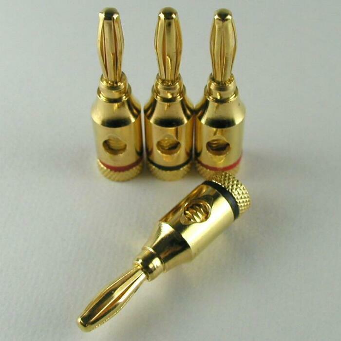 * banana plug 24K gilding Gold screw tighten system 16 pcs set [ free shipping ]