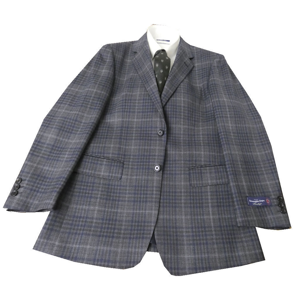 【税込】 新品!Zegna(ゼニア)の秋冬春2つボタンジャケット チャコールグレーチェック 1318 AB8 XLサイズ以上 【税込】 新品!Zegna(ゼニア)の秋冬春2つボタンジャケット チャコールグレーチェック 1318 AB8 XLサイズ以上