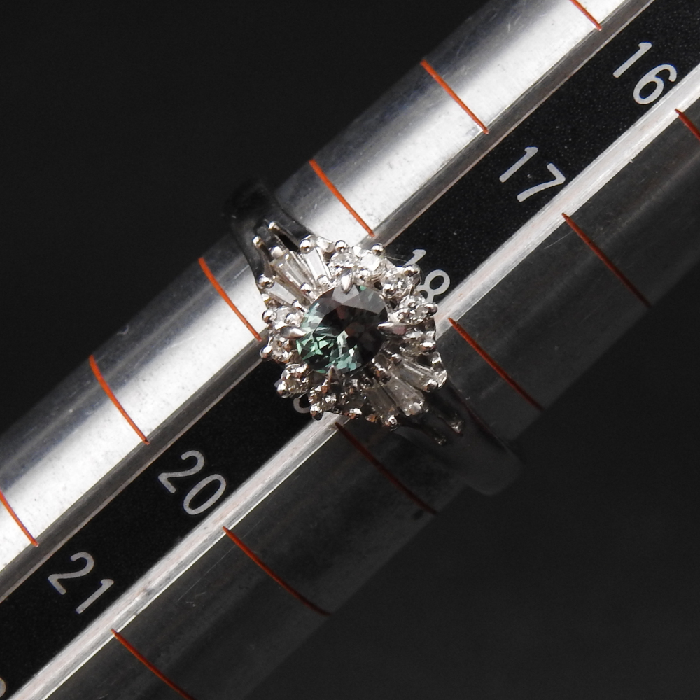 正規品】京セラ クレサンベール リング プラチナ Pt900 合成アレキ0.4