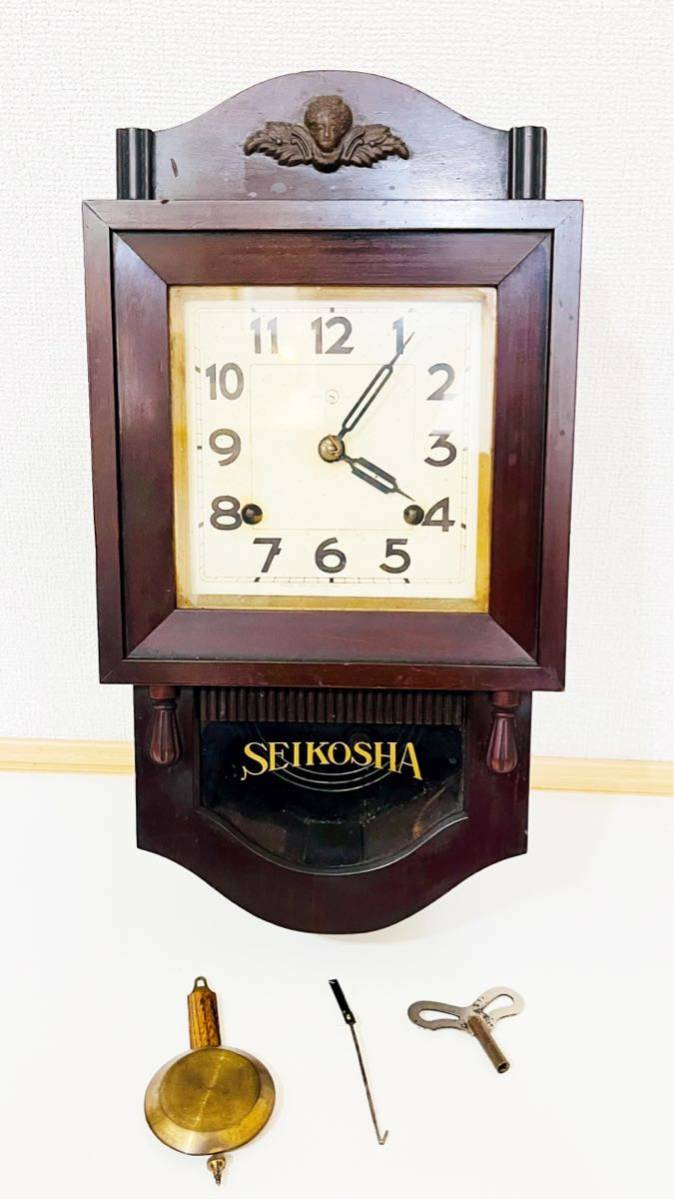 動作品年代物精工舎SEIKOSHA ヴィンテージ掛時計柱時計振り子時計