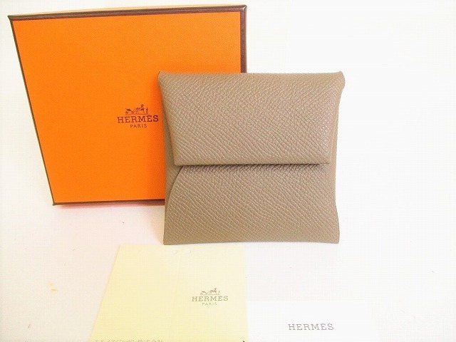 未使用保管品】 エルメス HERMES ヴォーエプソン バスティア 小銭入れ