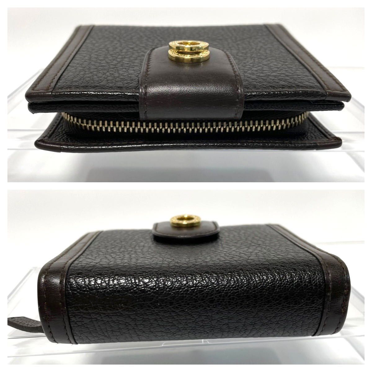 日本限定 長財布 ダブルリング 新品同様 新品同様 BVLGARI レザー