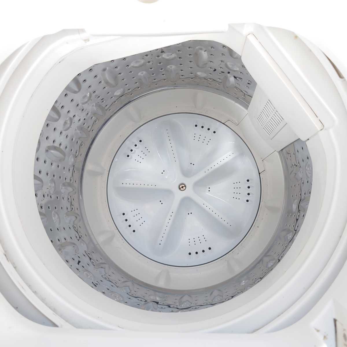 【直接引取り歓迎】7028◇maxzen マクスゼン 全自動電気洗濯機 JW55WP01WH 5.5kg 2020年製 ホワイト 簡易乾燥機能付 _画像4