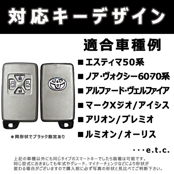 ヴェルファイアANH20W GGH20W 向け スマートキーケース シリコンカバー レッド（トヨタ-タイプ1）現車確認必要_画像4