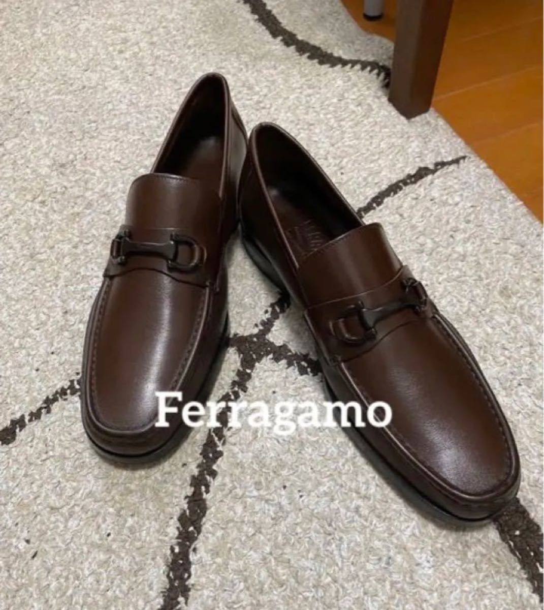☆極美品☆Ferragamo フェラガモ ガンチーニ ローファー【革張り