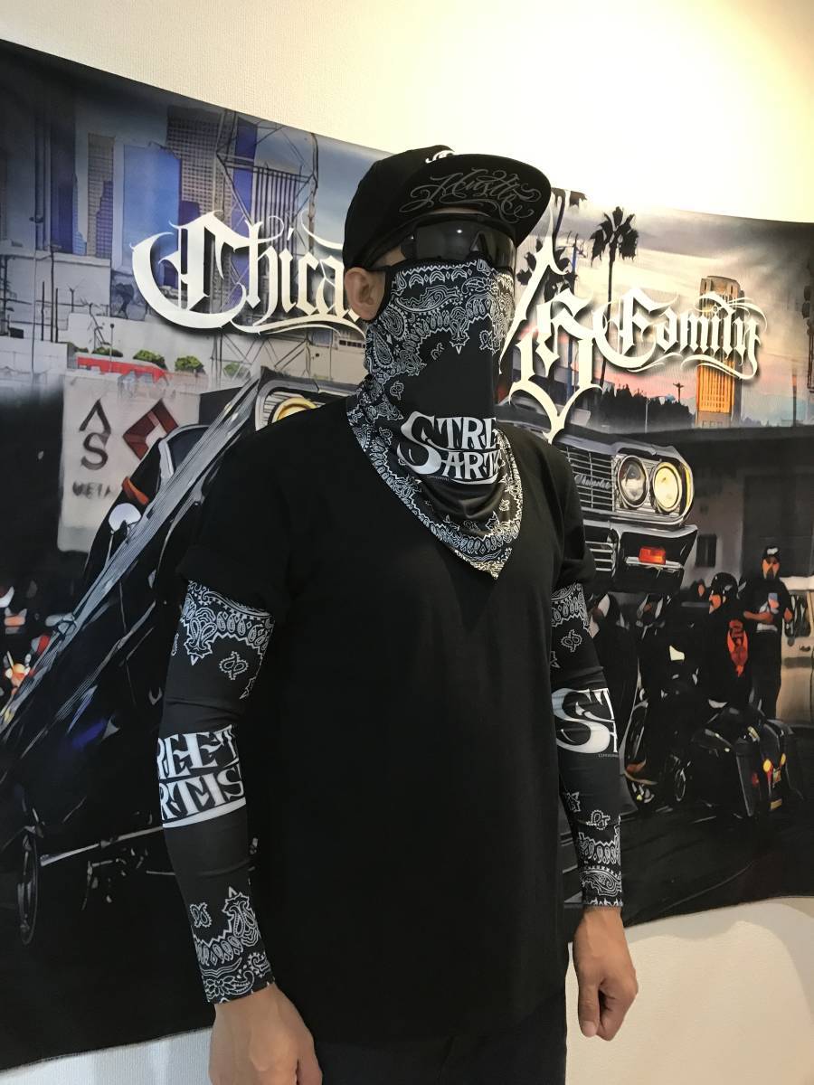  new goods free shipping US neck guard face scarf UV cut bike usually have on west coastal area Lowrider B series Los Angeles LA Chicano HipHop 3